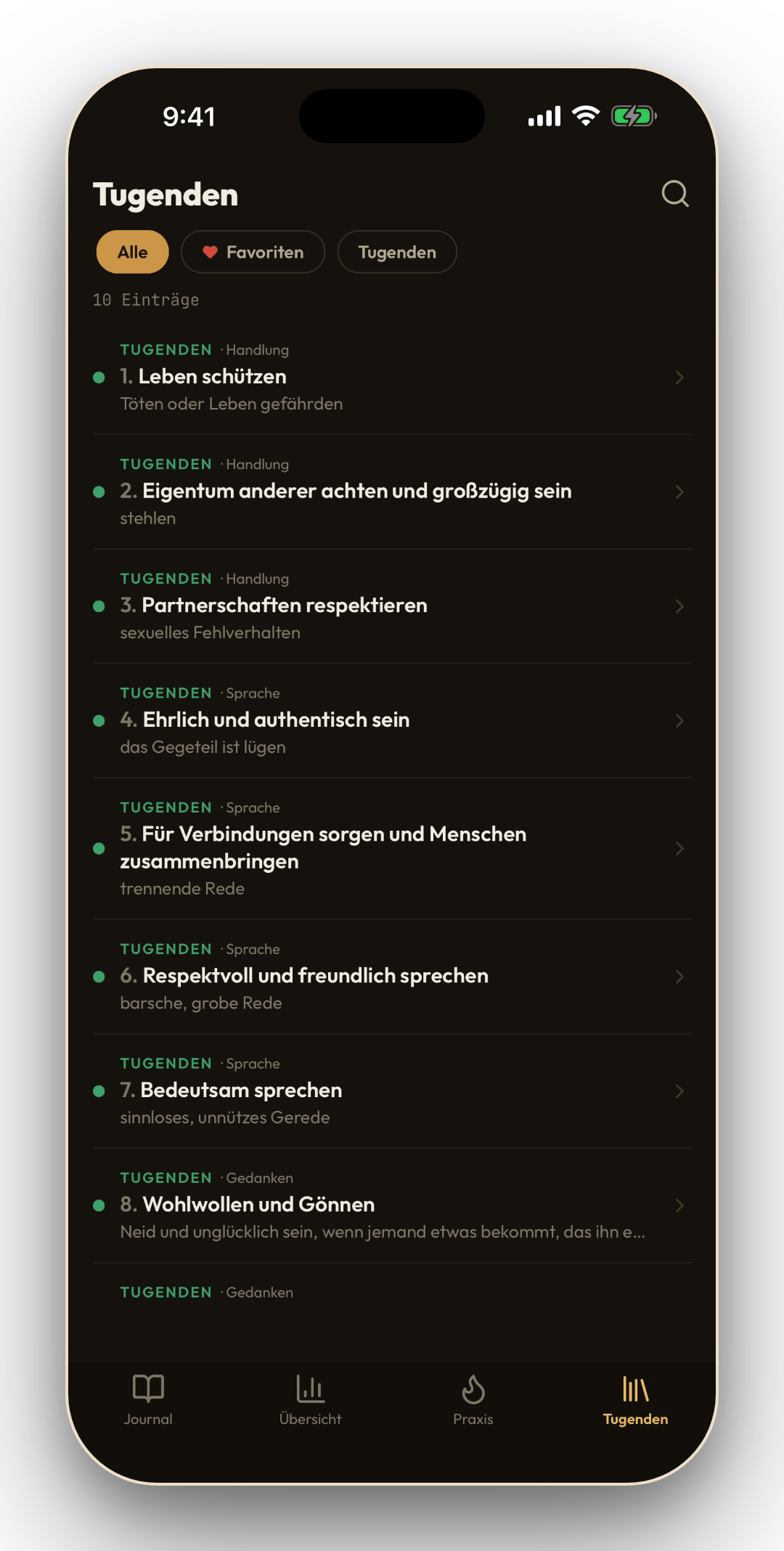 Die zehn Tugenden