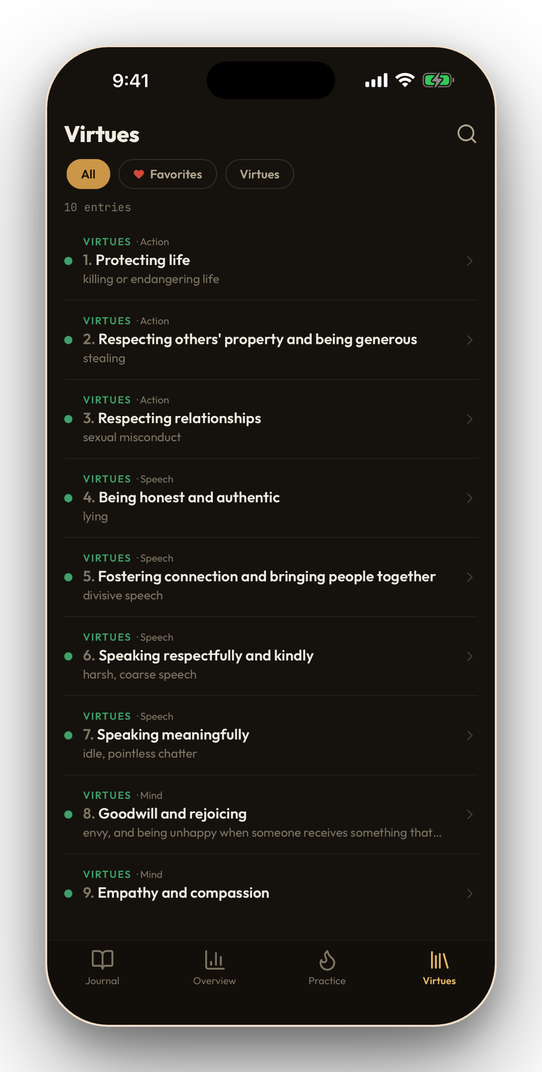 The ten virtues